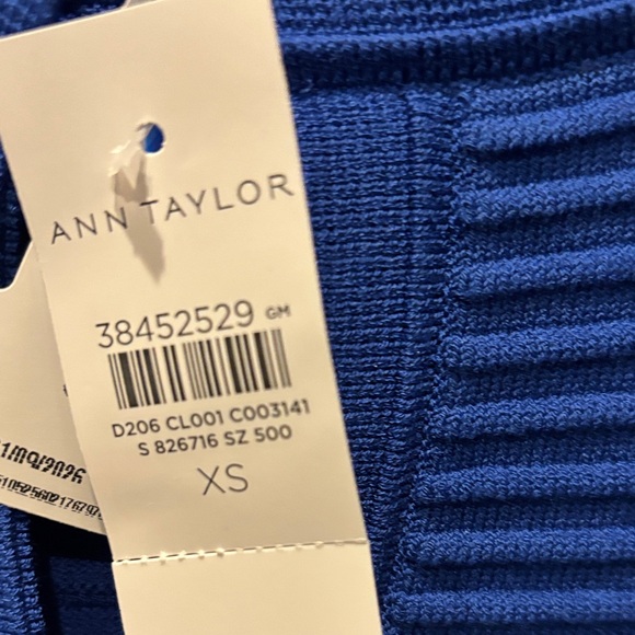 Nwt Ann Taylor Royal Blue Ribbed Cardigan - Picture 3 of 6